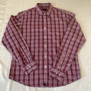 UNTUCKit Burgundy Plaid Casual Shirt